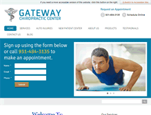 Tablet Screenshot of gatewaychirocenter.com